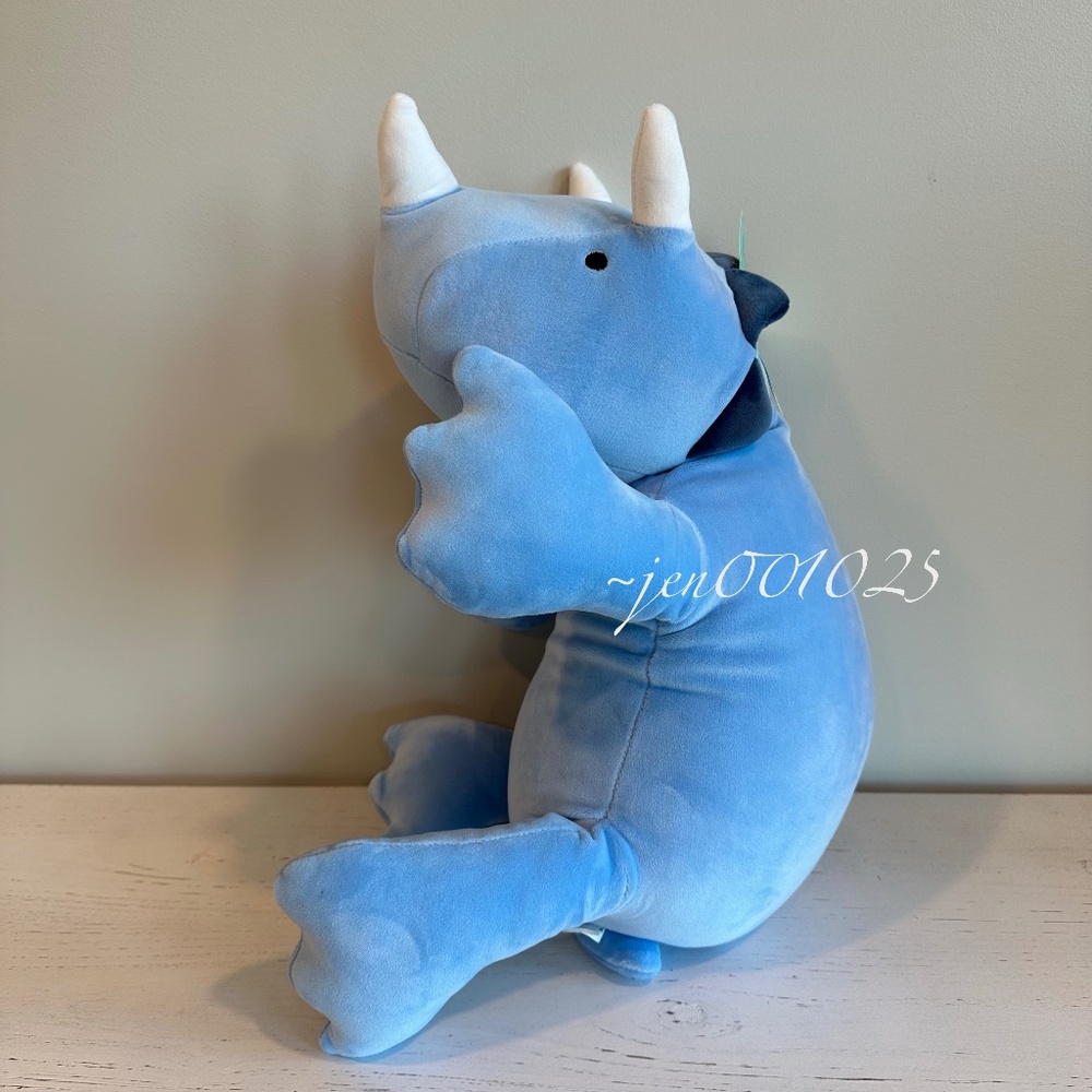 Blue Dinosaur Weighted Plush Throw Pillow - Pillowfort - Picture 8 of 9